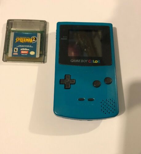 Nintendo Game Boy Color TEAL, WORKS With 1 Game