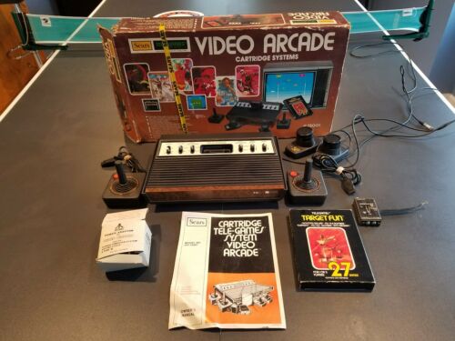 Atari 2600 Sears Telegames Woodgrain Bundle 6-Switch COMPLETE BOXED 100% TESTED