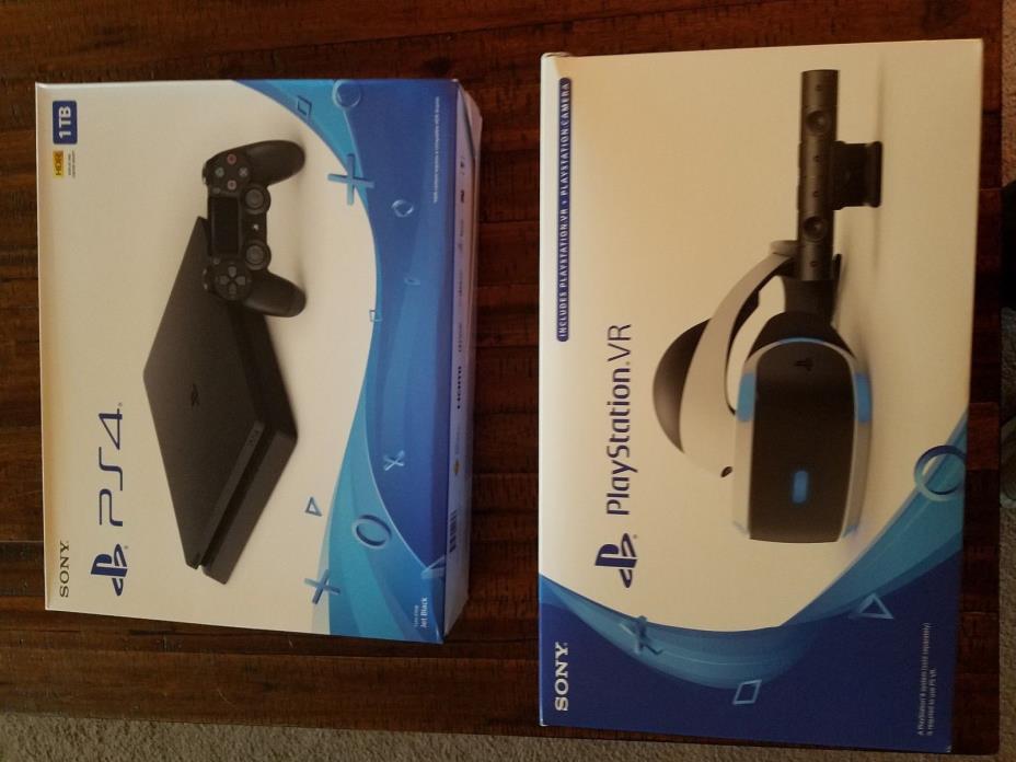 Sony playstation 4 1tb and Playstation VR.  Black in color