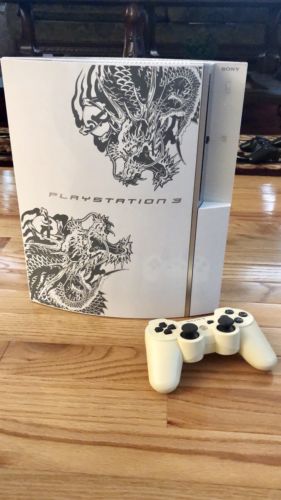 Playstation 3 Yakuza 3 Ceramic White PS3 Console Rising Dragon Limited Edition