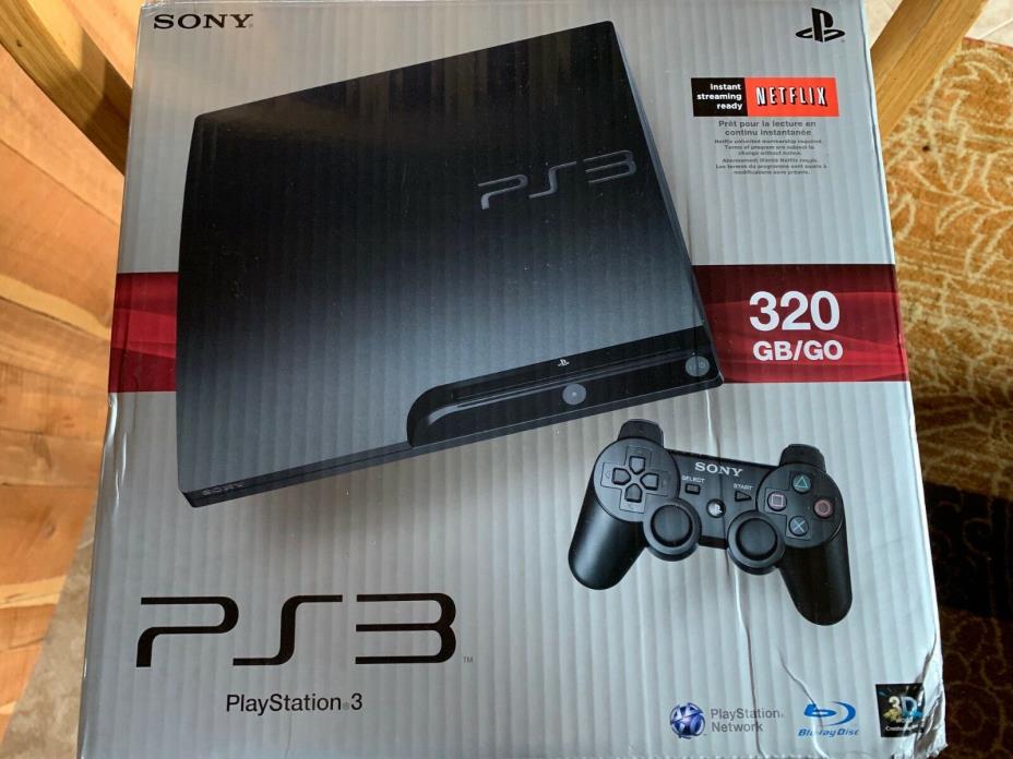 Sony PlayStation 3 Slim Launch Edition 320GB Charcoal Black Console (CECH-3001B)