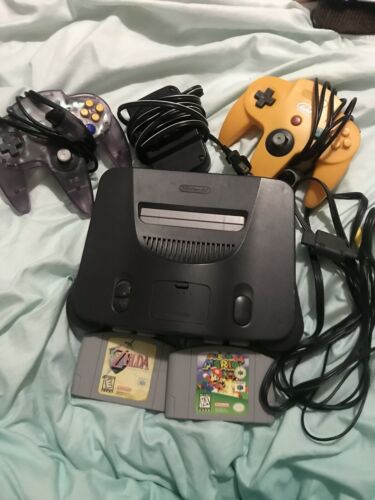 Nintendo 64 With Games- Super Mario 64 And Ocarina Of Time