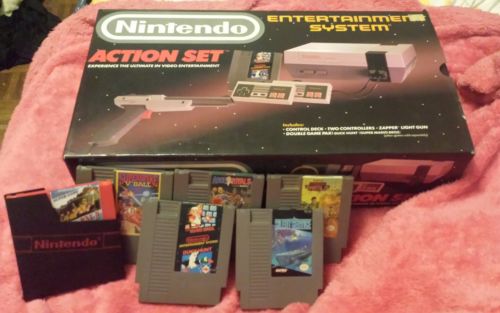 Nintendo NES Original Console System Action Set + 6 games