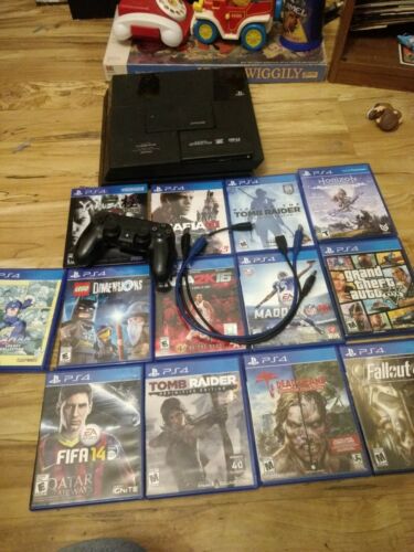 PS4 PlayStation 4  500GB console with games and  extra storage external hdds