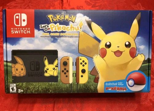 Nintendo Switch Pikachu & Eevee Edition with Pokemon: Let's go Pikachu! Bundle