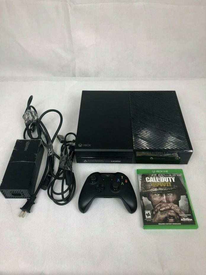 Xbox One Black 500gb with cables, controller, and ww2 game