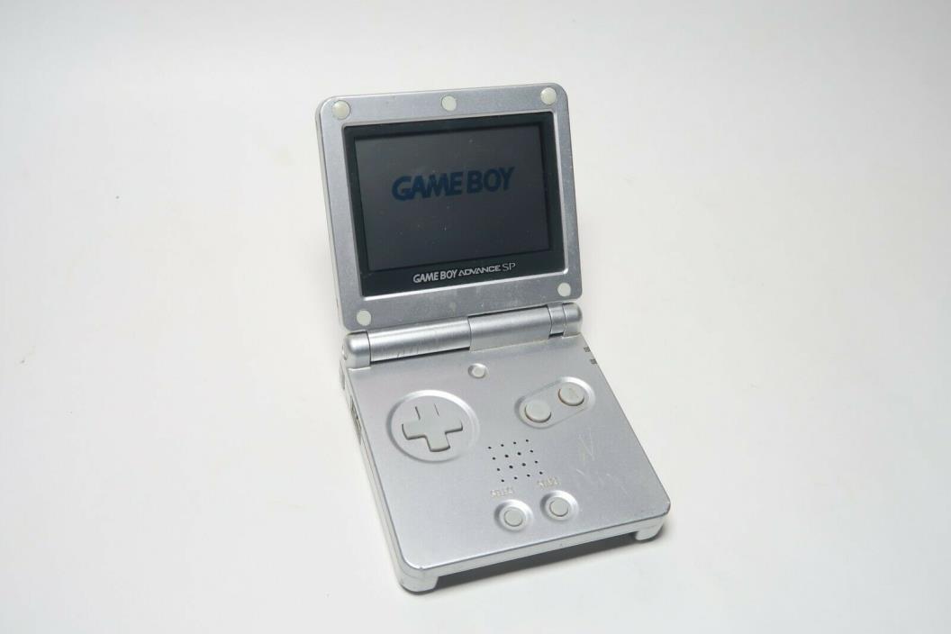 Nintendo Game Boy Advance SP Silver Handheld Console AGS-001