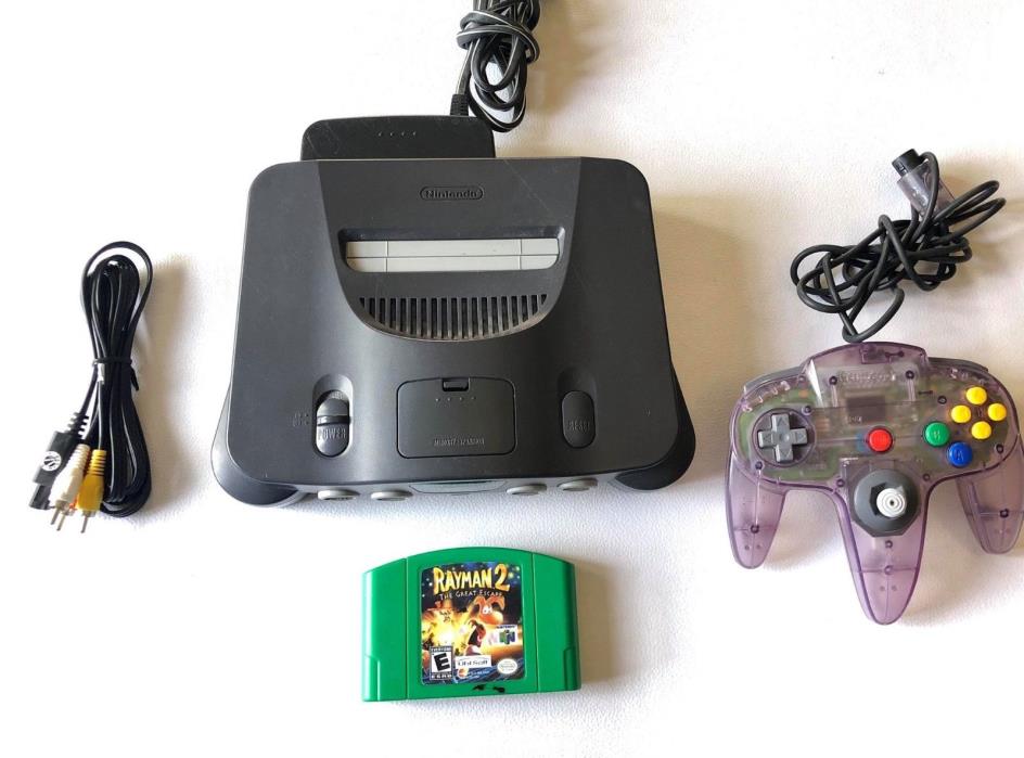 Nintendo 64 Console + Rayman 2 + 1 Controller ORIGINAL COMPLETE SYSTEM  N64