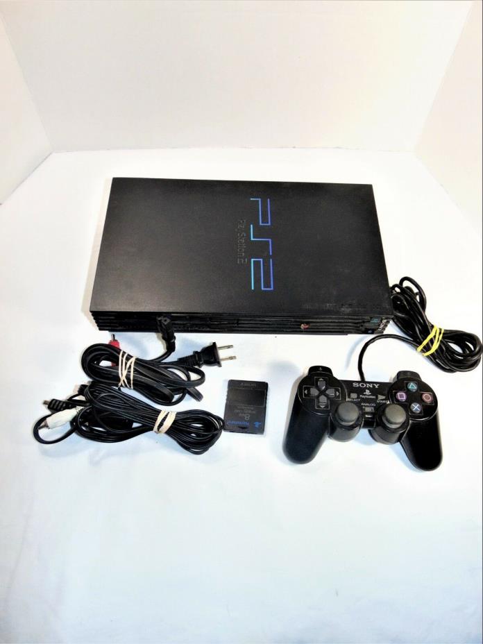 Sony Playstation 2 PS2 Fat Console Controller Memory Card Complete Tested Works