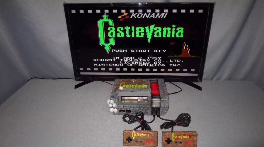 Nintendo NES Console PERSONALIZED WITH THE THEME CASTLEVANIA