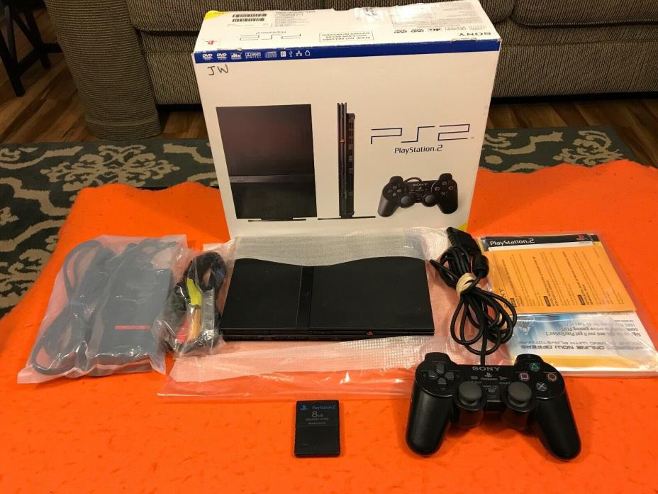 PS2 PLAYSTATION 2 SLIM SYSTEM CIB COMPLETE IN BOX SYSTEM CONSOLE SCPH-70012