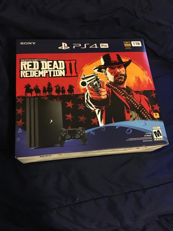 PlayStation 4 PS4 Pro 1TB Red Dead Redemption 2 Bundle