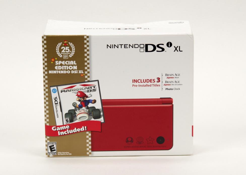 Nintendo DS i XL  25th Anniversary  Special Edition Red  Opened But Unused