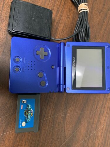 Game Boy Advance SP Nintendo Handheld System AGS001 Cobalt Blue Metroid Fusion