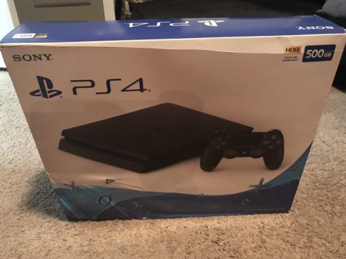 Sony PlayStation 4 500GB Jet Black Console, Boxed, New (CUH-2215A) Slim