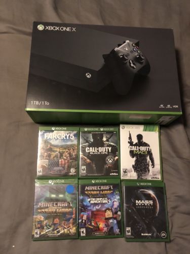 Microsoft Xbox One X 1TB Black Console With Games