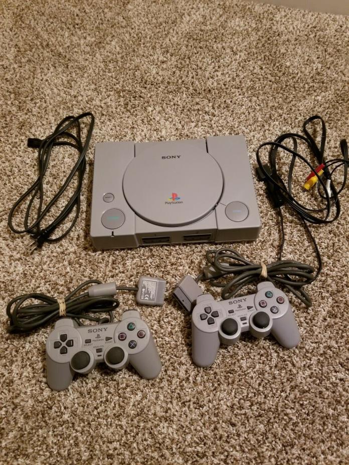 SONY PlayStation1 PS1 SCPH-9001 REFURBISHED!!! CLEANED!!! WITH 2 CONTROLLERS!!!