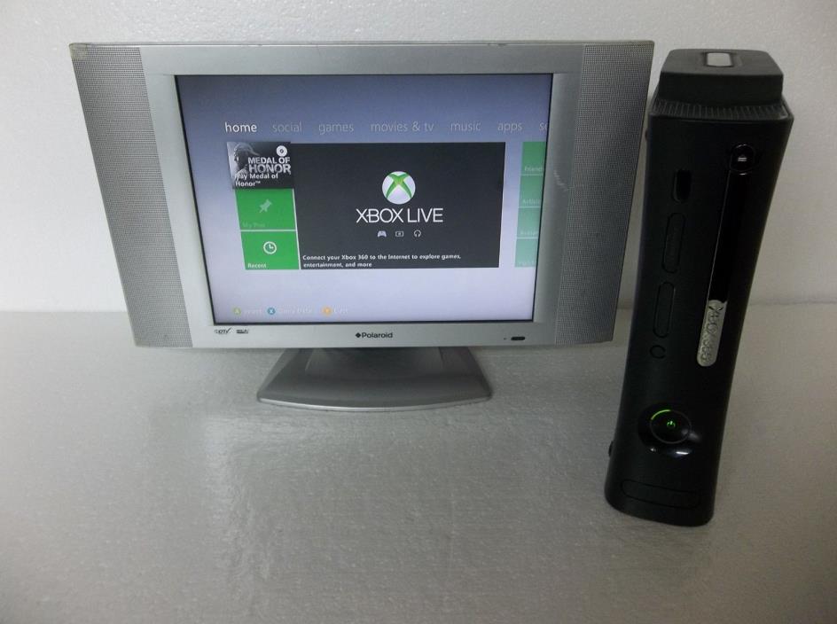 XBOX 360 Elite 120GB Video Game Console System Only Black Tested & Works