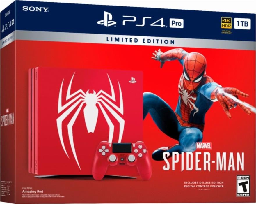 PlayStation 4 Pro Spider-Man 1TB Console Bundle LIMITED EDITION PS4 *BRAND NEW*