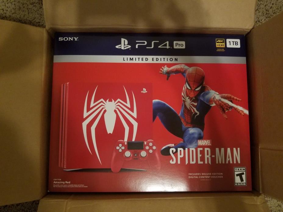 Brand New Playstation 4 Pro - PS4 Pro 1TB Console - Spider-Man Limited Bundle