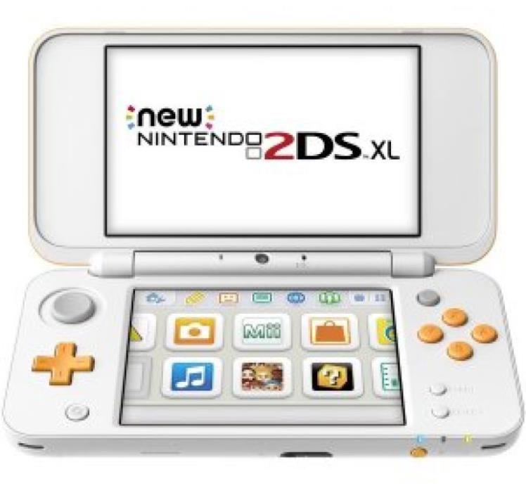 New Nintendo 2DS XL  White & Orange, JANSOAAB,step up to XL screens,light wieght