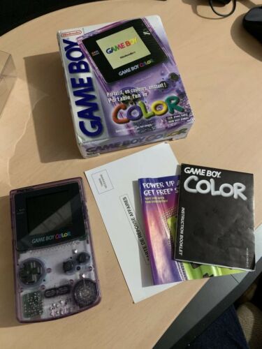Atomic  Purple Gameboy Color With Box And Paperwork