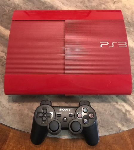 Sony Playstation 3 Slim 500GB Red Console For Parts