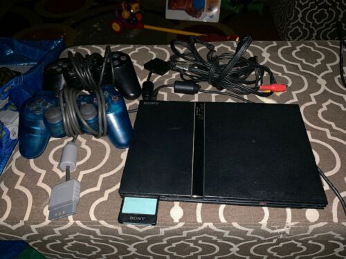 ps2 slim W 2 Remotes Star Wars Battlefront II Game Memory Lot