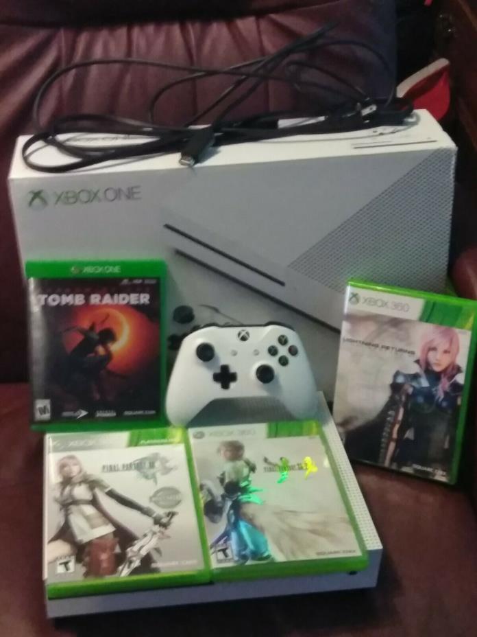 Microsoft Xbox One S 1TB White Console with extras (barley used)