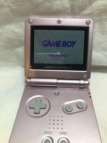Nintendo Game Boy Advance Sp AGS-101 Tested & Working Pearl Pink+SuperMarioBros.