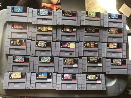 Snes System And 24 Games Some Rare Flintstones And Doney Kong