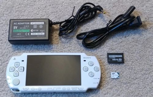 MODDED SONY PSP SLIM W/ 64GB SD + CHARGER + EMULATORS & CUSTOM THEMES -- READ