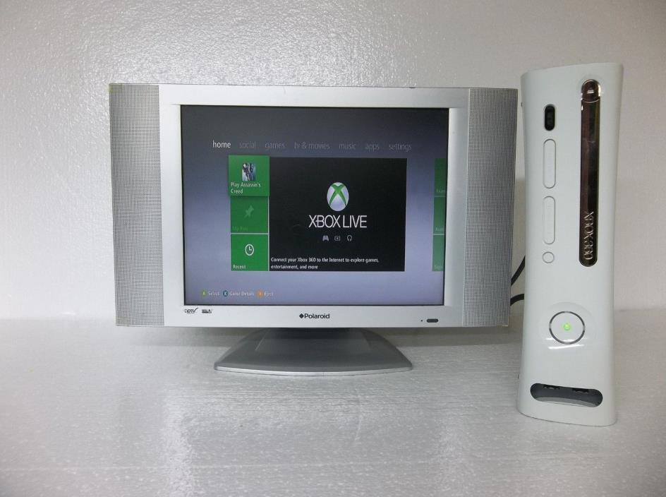 Microsoft Xbox 360 Pro 20GB Video Game Console Only HDMI White Tested & Works