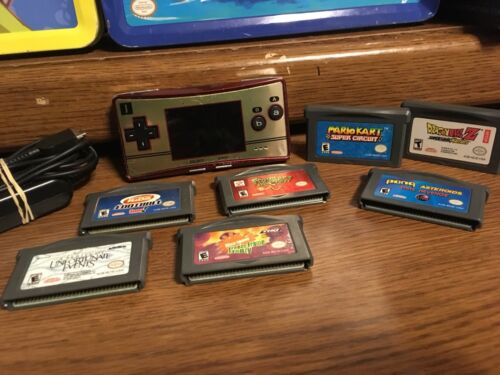 Nintendo Game Boy micro Special 20th Anniversary Edition Red & Gold Handheld Lot