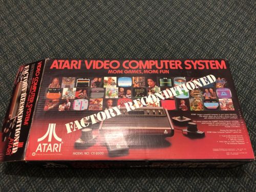 Atari 2600 Vcs Console Factory Reconditioned Sunnyvale 6 Switch 100% Cib Rare