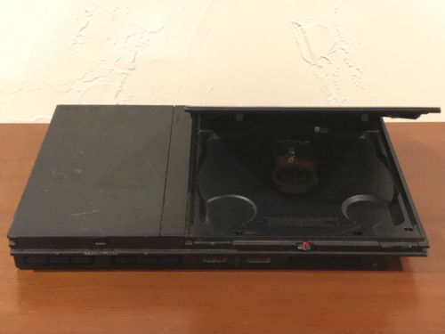 Sony PlayStation 2 Slim Charcoal Black Console SCPH-70012 UNTESTED Console Only!