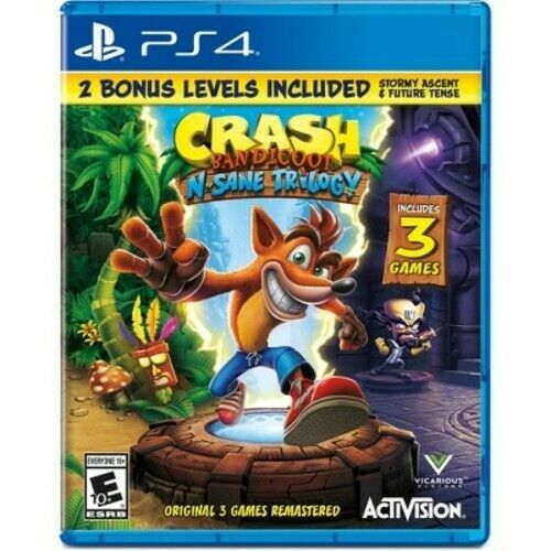 NEW Crash Bandicoot N Sane Trilogy Sony PlayStation 4 PS 2018 + 2 Bonus Levels