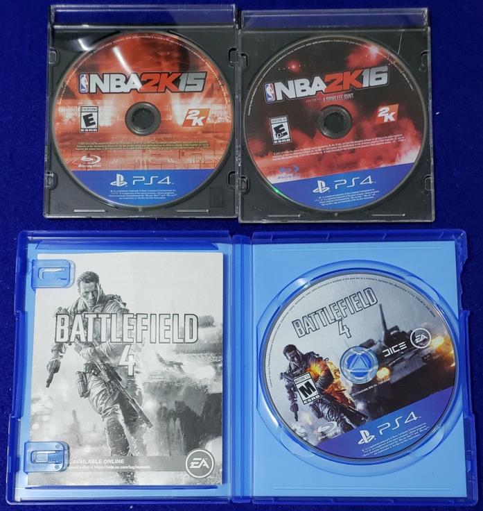 Defective Lot of 3 Playstation 4 PS4 Games [Not Working to Fix or Repair]
