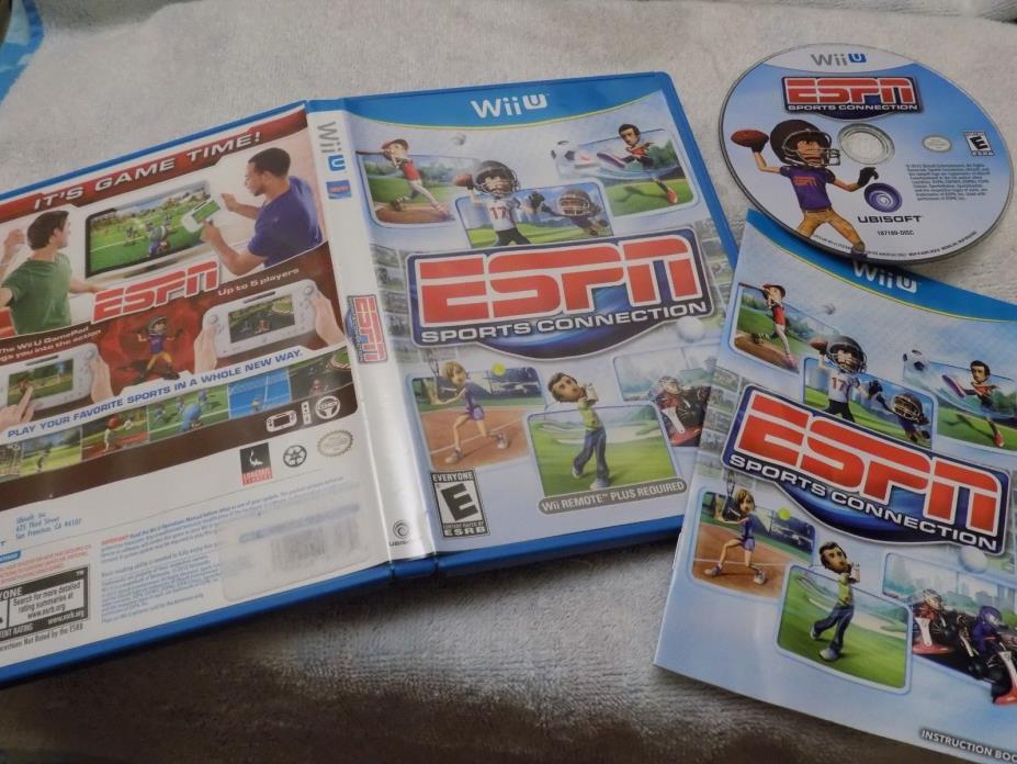 ESPN Sports Connection (Nintendo Wii U, 2012) Same Day Shipping
