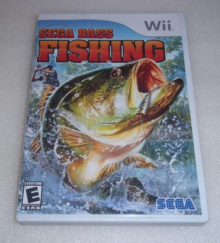 Sega Bass Fishing Nintendo Wii, 2008 Video Game Complete w Manual