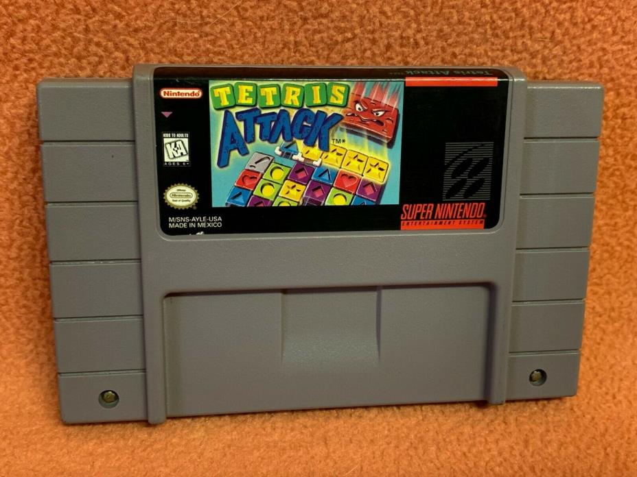 Tetris Attack Super Nintendo SNES Original Authentic Video Game!