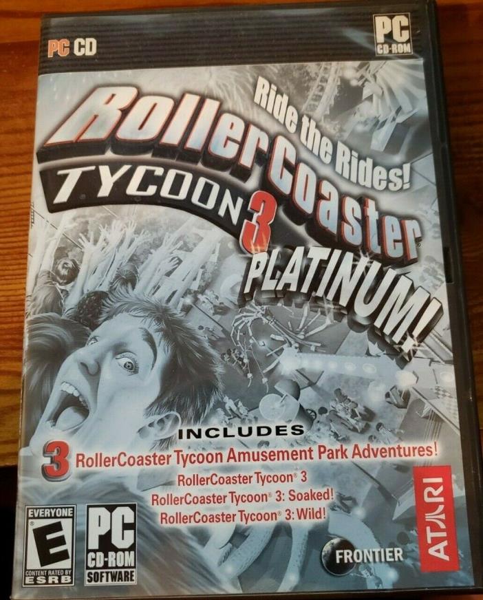 Rollercoaster Tycoon 3 Platinum PC Game 2006 Complete