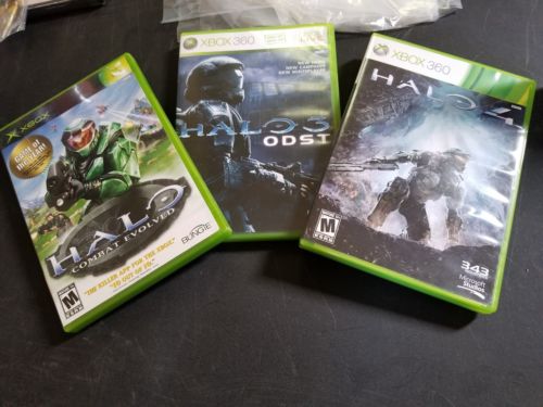 Pre-Owned LOT of 3 HALO XBOX 360 Games - Halo Combat Evol, Halo 3, Halo 4