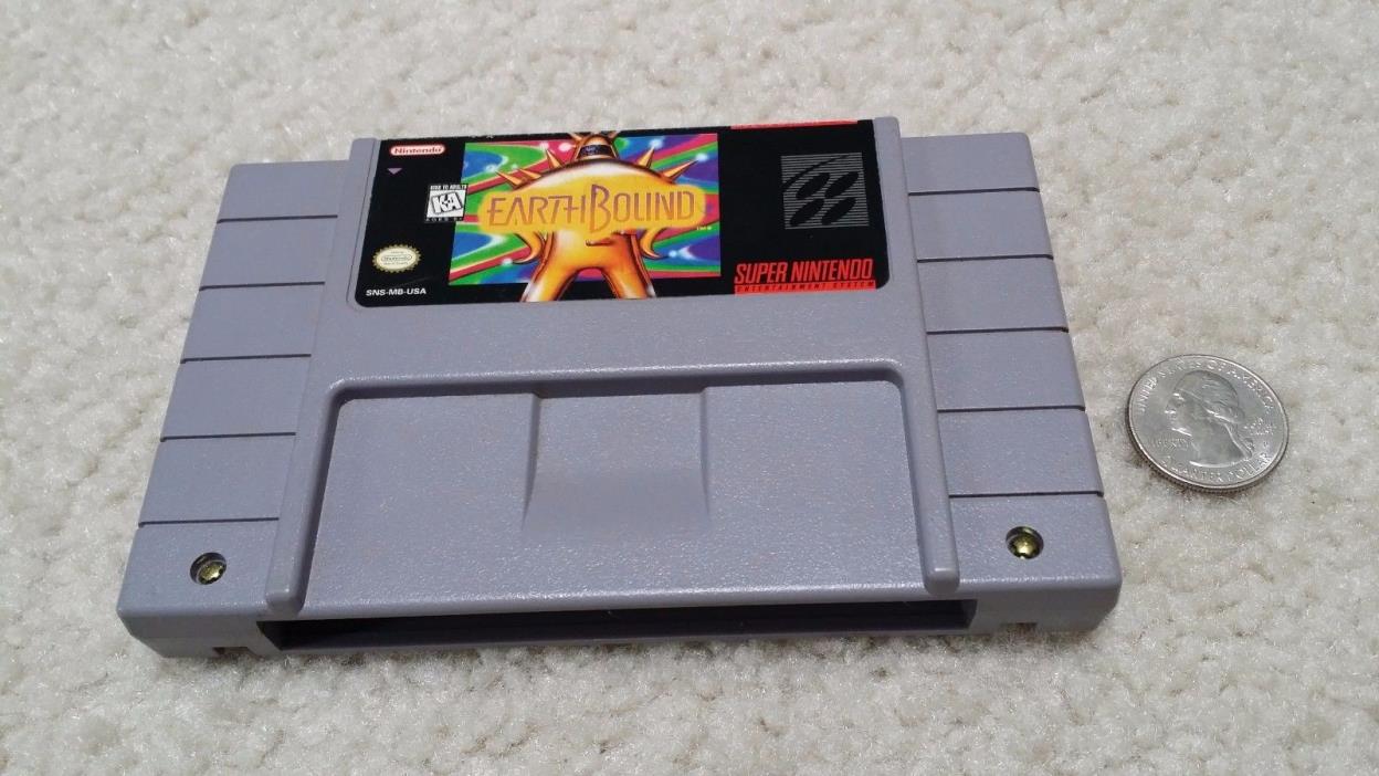 SNES Super Nintendo, Earthbound [Nintendo, SNS-MB-USA] game cartridge, RARE!