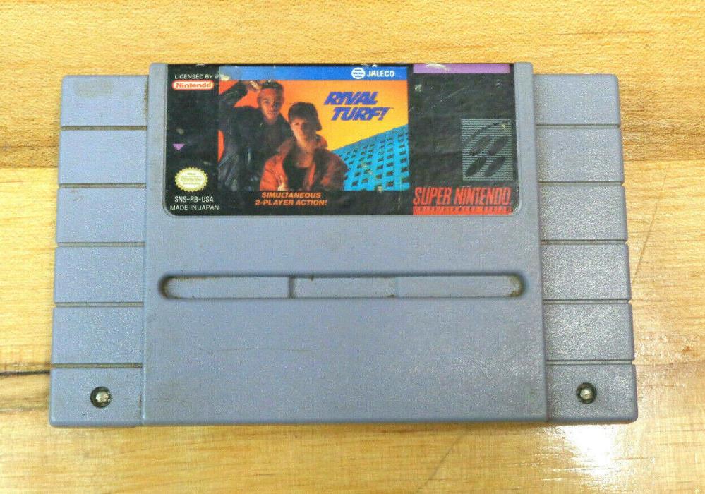 RIVAL TURF   SUPER NINTENDO   SNES   CLEANED & TESTED   CARTRIDGE ONLY