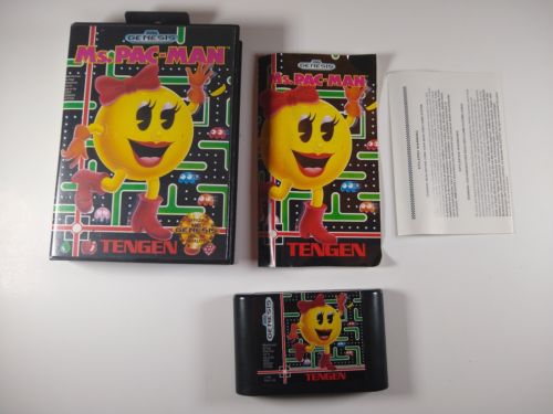 Ms. Pac-Man (Sega Genesis, 1991) Complete in Box CIB (Tested & Works!)