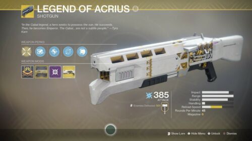 Legend of Acrius Ornament only | PS4 | Destiny 2 within 12 hours