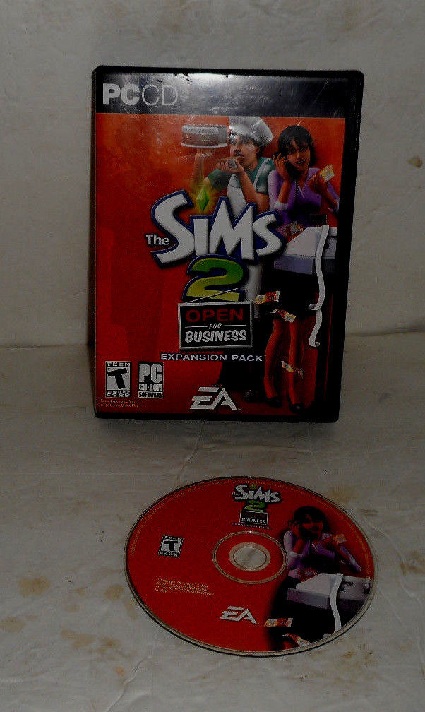 THE SIMS 2 OPEN FOR BUSINESS EXPANSION PACK for PC CD-ROM Complete