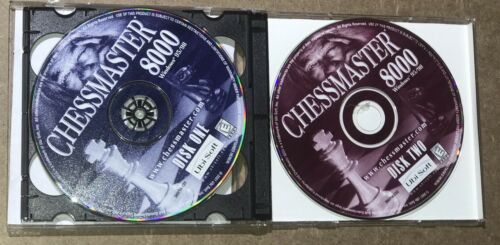 Chessmaster 8000 (PC, 2000) windows strategic chess board game 2 Disc No Booklet