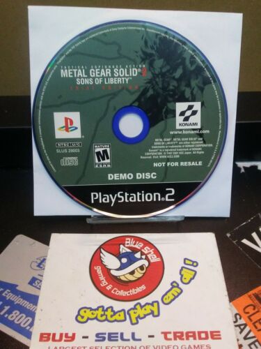 Metal Gear Solid 2: Sons of Liberty Demo DISC ONLY Sony PlayStation 2 PS2 Kojima